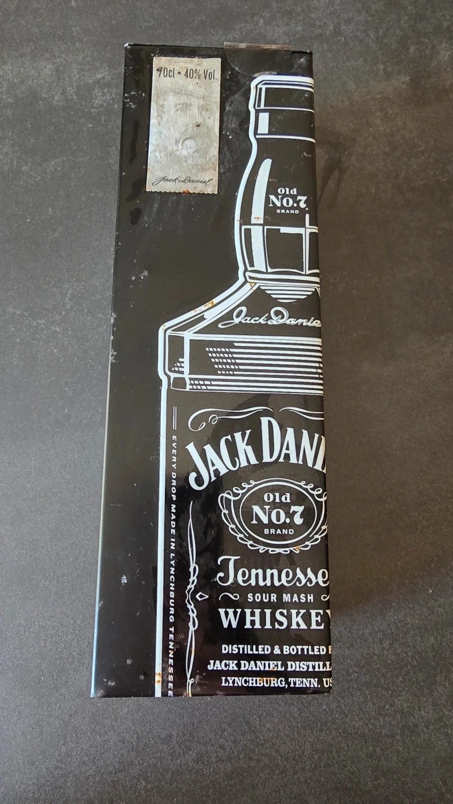 Etui métallique pour bouteille jack Daniels 70cl
